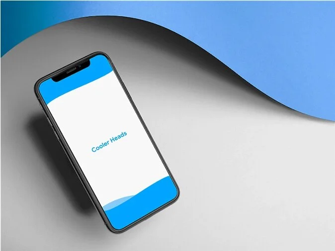 Cooler Heads iOS app concept screens