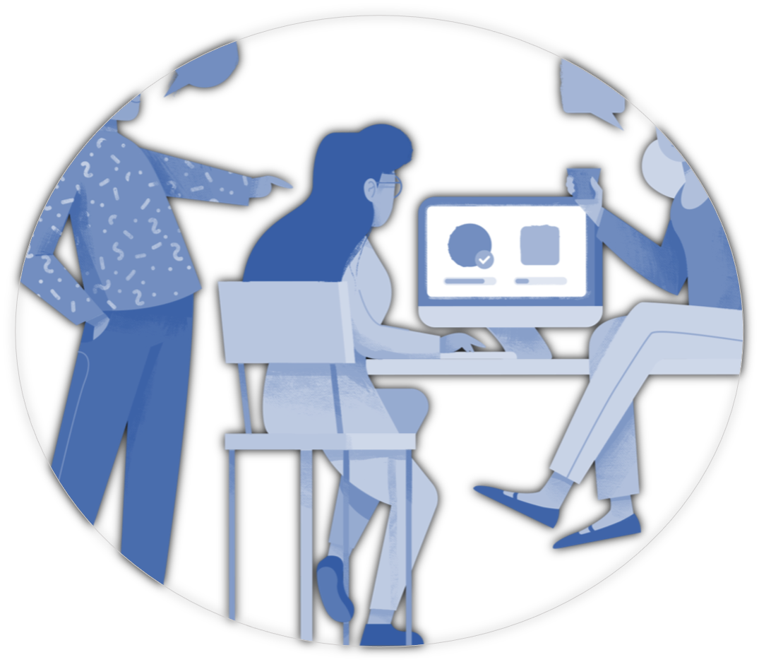 Usability testing sessions with three participants